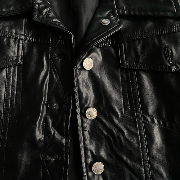 Vintage Shiny Faux Leather Jacket - Picture 2 of 3